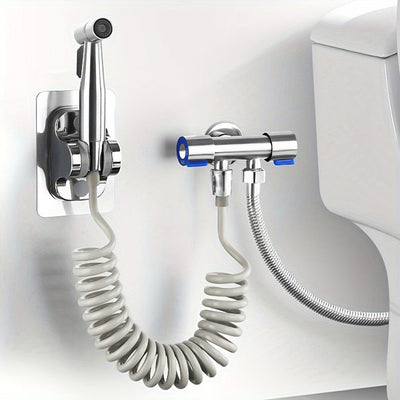 Handheld Bidet Sprayer Set 304 Stainless Steel Sprayer Shower Toilet Bidet Faucet Nozzle Self Cleaning
