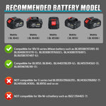 Drillpro 2 in 1 520N.m Brushless Cordless 1/2 inch Electric Impact Wrench Replacement for Mak 18V Battery