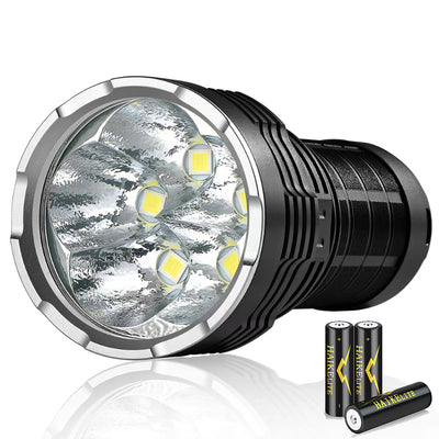 LinkMejor HK05 5*SFN60 30000LM 1000M Long Range Powerful LED Flashlight with 3*21700 Battery Type-C USB Rechargeable High Power Output Strong LED Torch
