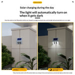 Elfeland 2Pcs 6LED Solar Courtyard Door Number Light Auto On/Off Sensor Waterproof IP65 500mAh Battery Solor-powered Lamp for Outdoor Lighting