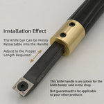 LinkMejor Wood Lathe Truning Tools Grip Handle for Square 12mm Round Turning Tool bar