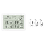 WS06 Tuya WiFi Weather Station Smart Hygrometer Thermometer Indoor Outdoor Temperature Humidity Monitor Remote APP Control 1 Main 3 Sensors