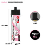 6Pcs LinkMejor 3.8V 450mAh 80C 1S LiHV Battery A30 Plug With Adapter Cable for Emax Tinyhawk S BetaFPV Beta75X