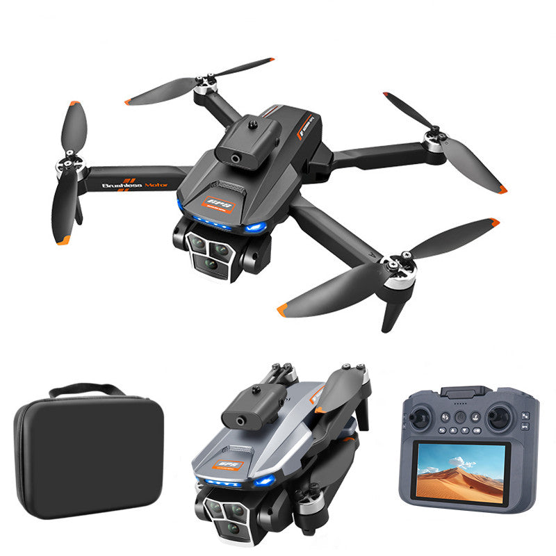 LinkMejor S158 GPS 5G WiFi FPV with 4.5inch LCD Screen Controller 720P HD Dual Camera Servo Gimbal 360° Obstacle Avoidance Brushless Foldable RC Drone Quadcopter RTF