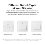 LinkMejor MINI-DIM MINI Extreme Matter Over WiFi Dimmer Switch Wide Lighting Compatibility Matter-enabled Google Apple Home Alexa