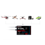 Radiolink R12DS V2.0 2.4GHz 12CH DSSS FHSS Receiver for AT9/AT9S/AT9S PRO/AT10/AT10II Radio Transmitters