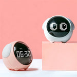 Alarm Clock with Cute Expression Voice-Activated Numpopularity Alarm Clocks Rechargeable LED Night Lights