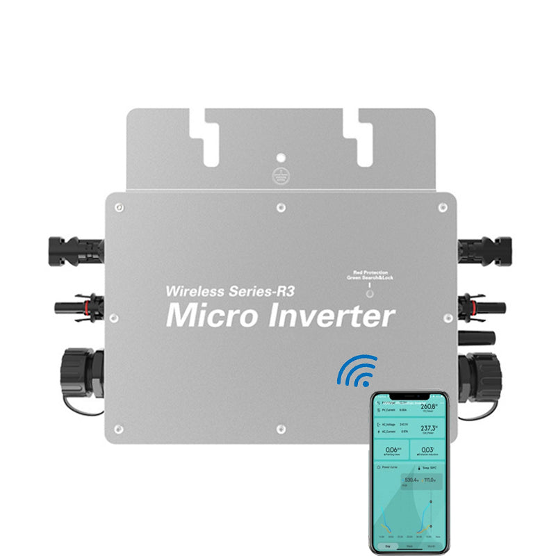 IPRee WVC-300/600/700W Wifi Version Solar On Grid Inverter AC110V ~230V IP65 Waterproof Grid Tie with Pure Sine Wave for Solar Power System
