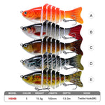 5pcs Multi-Section Fishing Lures 15.5g/10cm Sinking Swimbait Artificial Baits Fishing Tackle for Freshwater Saltwater Fishing