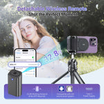 LinkMejor Snapgrip Magnetic Phone Grip Stand with bluetooth Remote 17 Heavy-Duty Magnets 5.1lbs MagSafes Tripod Mount 180°Rotation for iPhone 16 15 14 Vlog Selfie Video
