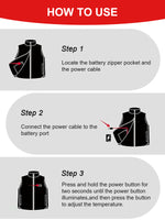 Auxo 7-Zone Fleece Heated Vest for Women with Battery Pack 3 Heat Settings Lightweight Winter Sleeveless Electric Heating Clothing