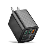 BK320-3A3C PD50W 6-Port USB PD Charger 3USB-A+3USB-C PD3.0 QC4.0/3.0/2.0 FCP Fast Charging Wall Charger Adapter EU Plug US Plug for iPhone 16 16 Pro 15 14 13 Pro Max for Huawei Pura X for Samsung Galaxy S25 Ultra