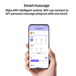 LinkMejor Mijia Smart Neck & Shoulder Massager Rechargeable with Heat Therapy 9 Modes APP Control & NFC Deep Tissue Kneading
