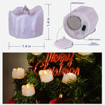 9Pcs LED Christmas Tree Decoration Candles Remote Control Candle Lights with Clips Flashing Christmas Home Decoration Candles 2 Button Remote Control