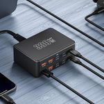 [GaN Tech] Bakeey HW-66 330W 10-Port USB PD Charger 6USB-C+4USB-A QC3.0 PD3.0 PPS SCP AFC Fast Charging Desktop Charging Station EU Plug for iPhone 16 15 14 Pro Max for Samsung Galaxy Z Flip6 for Huawei Mate XT