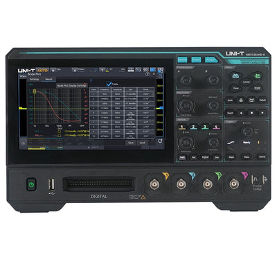 LinkMejor MSO1154HD MSO1254HD Digital Oscilloscope 4 Channels 150 MHz 250 MHz 2.5GSa/s 12 Bit 100 Mpts 7 inch Touchscreen Signal Bench Oscilloscope Signal Generator 25MHz