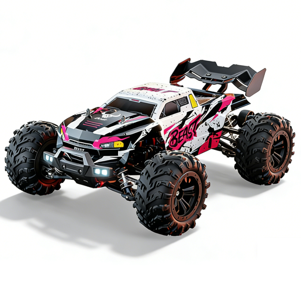 LinkMejor SG618 MAX RTR 1/16 2.4G 4WD 80km/h Brushless RC Car LED Light Off-Road Climbing Truck High Speed Full Proportional Control Metal Differential Drive Shaft Vehicles Model Toys