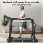 [EU Direct] Bominfit Q23L Elderly Rehabilitation Walking Pad Treadmill with Enhanced Handrail - Top Speed 12km/h, 2.5HP Quiet Motor, LED Display with Heart Rate, Safety for Senior Recovery Fitness