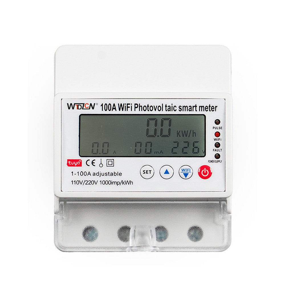 Tuya WiFi Intelligent Photovoltaic Meter Breaker Timer Multifunctional Solar Bidirectional Hour Meter Home Electronic Appliances Remote Controller