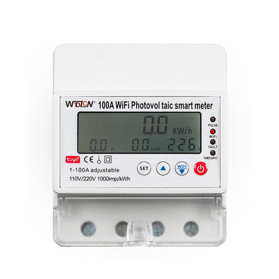 Tuya WiFi Intelligent Photovoltaic Meter Breaker Timer Multifunctional Solar Bidirectional Hour Meter Home Electronic Appliances Remote Controller