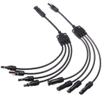 Y Branch MC4 Solar Panel Adaptor Cable Connector(1, M/FFFF and F/MMMM)