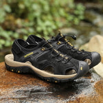 Men's Sandals Genuine Leather Summer Shoes Retro Outudoor Man Sandalias Vintage Fashion Men Shoe Trekking Beach Footwear