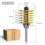 LinkMejor Carbide Finger Joint Router Bit 1/2 Inch / 8MM / 12MM Shank Rust Resistant Woodworking Tool for Precise Milling Compatible with Chainsaw
