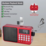 IPRee FM Radio Support Bluetooth 5.4 Mode Portable Wireless Multifunctional Automatic Search Support USB TF Card MP3 Player with Emergency Lighting