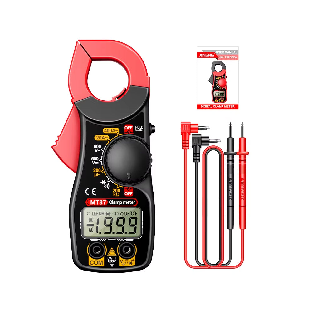 LinkMejor MT87 Digital Clamp Multimeter 400A AC Current Ammeter AC/DC Voltmeter Resistance Capacitance Tester