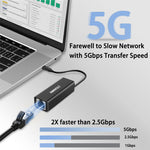 LinkMejor ANET-5 USB 3.2 to 5GbE Adapter Wired LAN Network Connection for Raspberry Pi 5G/2.5G/1G/100Mbps 5000Mbps USB-C to RJ45 Network Converter