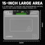 LinkMejor LW-HP2 15 Inch LCD Screen Heating Mat Dual Layer Silicone Adjustable Temperature Voice Control Rapid Heating to 130°C Large Work Area for Device Disassembly