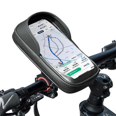 LinkMejor B17-7 6.2'' Portable Touch Screen Phone Holder Bicycle Bag 360° Adjustable Waterproof Bike Front Frame Bag