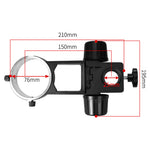 LinkMejor Articulating Arm Clamp Microscope Bracket 76mm 50mm Focusing Holder For Stereo Microscope Monocular lens Camera