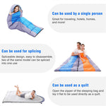 Xmund 1800g / 2400g Camping Sleeping Bag For -5~20℃ Temperature, Ultralight Waterproof 4 Season Warm Envelope Backpacking Sleeping Bags for Outdoor Traveling Hiking