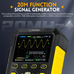 LinkMejor DPOX180H Handheld Dual Channel Digital Oscilloscope 180MHz-3DB 2 In 1 Function Signal Generator Fluorescence Display ZOOM