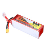LinkMejor 22.2V 6000mAh 65C 6S LiPo Battery XT60 Plug for RC Drone