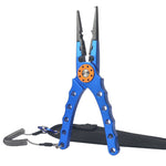 LinkMejor Fishing Pliers Line Cutter Split Ring Multi-Purpose Cutter With Coiled Lanyard Buckle Tool For Outdoor Saltwater Freshwater Fishing