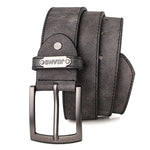 120-130cm Vintage Casual PU Leather Belt for Men Women Classic Alloy Pin Buckle Waist Strap for Daily Pants