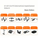 XF C-20T 3-Axis FPV Gimbal for DJI O4/ O4 Pro USB Adjustable Stabilizer with HeadTracker, S.BUS/CRSF/PWM/MAVLink & High-Speed Control 7.4-26.4V for Fixed-Wing/ Racing Drones