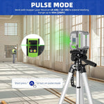 Huepar Pro GK011SG Self Leveling Laser Level Green Cross Line 505-520nm Rechargeable Battery 30m Range Pulse Mode IP54 Waterproof Construction Tool