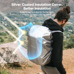 LinkMejor Backpack Cooler Insulated 36 Cans w/ Insulating Cover, Upgraded Leakproof Soft Cooler Backpack 2 Compartment for Camping Hiking Picnic Beach