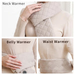LinkMejor Heating Scarf Waist Belly Warmer 3 Levels Control Warming Neck Scarf USB Powered Electric Heated Scarf Neck Wrap Warmer Neck Heating Pad for Women Men
