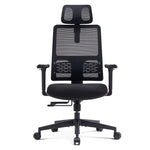 Newtral MagicH002 Ergonomic Home Office Chair, High Back Desk Chair with Unique Adaptive Lumbar Support, Adjustable Headrest, Seat Depth Adjustment, 96°-126° Tilt Function, 4D Armrest Recliner Chair for Office