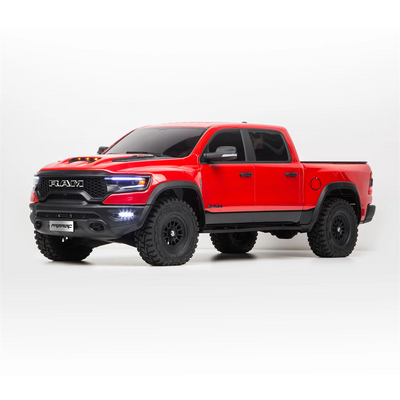 Traction Hobby KM Thunder for Dodge Tyrannosaurus RAM 1500 Licensed 1/8 2.4G 4WD/RWD/FWD RC Car Brushed/Brushless Rock Crawler Two Speed Off-Road Climbing Pickup Truck LED Light Mountain Vehicles Models Simulation Electric Remote Control Toys