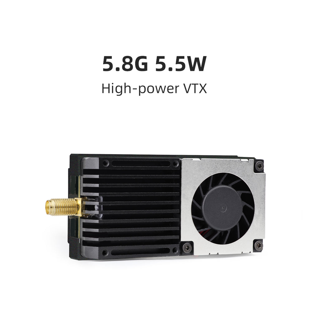 HGLRC 5.8G High Power 5.5W VTX TBS SmartAudio Protocol OSD Parameter Adjustment FPV Transmitter for Long Range RC Drone