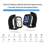ESP32-S3 Development Board Smart Wearable Watch 2.06 Inch Touch Screen AMOLED Dual Core Processor WiFi Bluetooth High Resolution Sensor Module