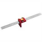 30cm Scribing Ruler with 90 Degrees Scale High Precision Measuring and Marking Gauge Woodworking Essential Tools Sturdy Great for DIY Projects