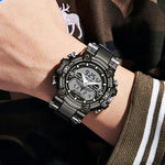 LinkMejor Men's Sport Digital Watches Multifunctional Luminous Wrist Watch Waterproof Shockproof Alarm Clock Men Watch
