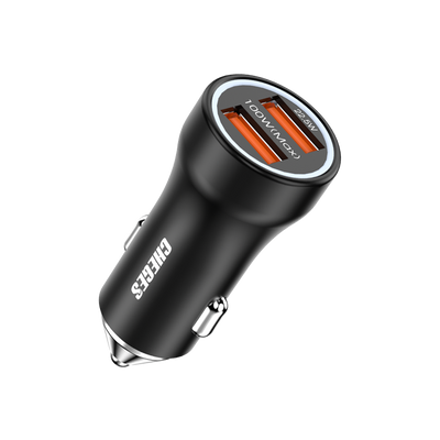 CGS-01 12-24V Dual USB Car Charger 100W+22.5W for Mobil Tablet Charging Compatible with for Huawei for Xiaomi for Samsung