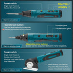 65 in 1 Mini Electric Screwdriver Set 4V Cordless Rotary Tool Cardboard Cutter DIY Tool Kit Light Duty Home Repairs
